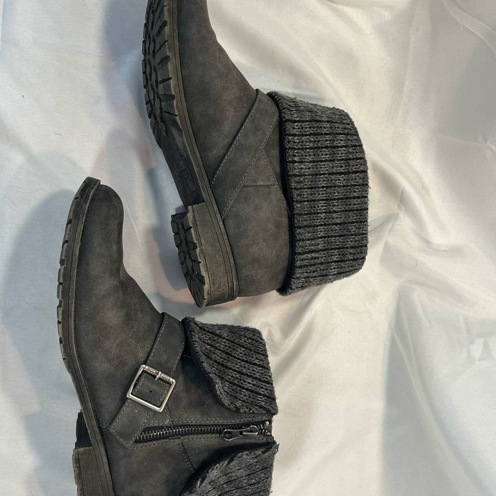Rocket Dog Charcoal Ankle Boots with Buckle Detail - Picture 3 of 10
